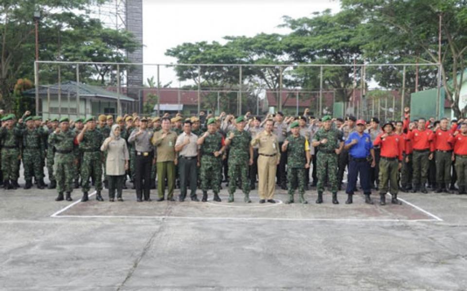 Latihan Posko I Kodim 0320/Dumai Mantapkan Kemampuan Personel Dalam Penanggulangan Bencana