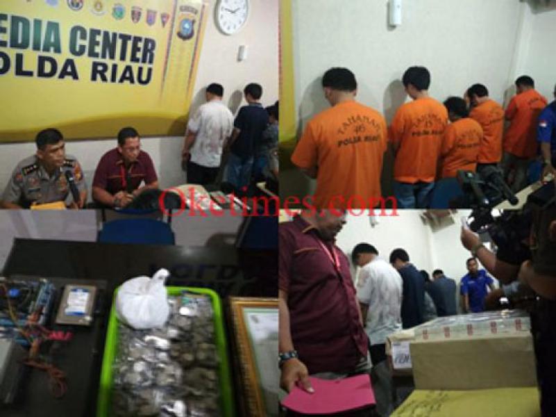 Polda Riau Gerebek Judi Gelper Ezone Beromset Ratusan Juta