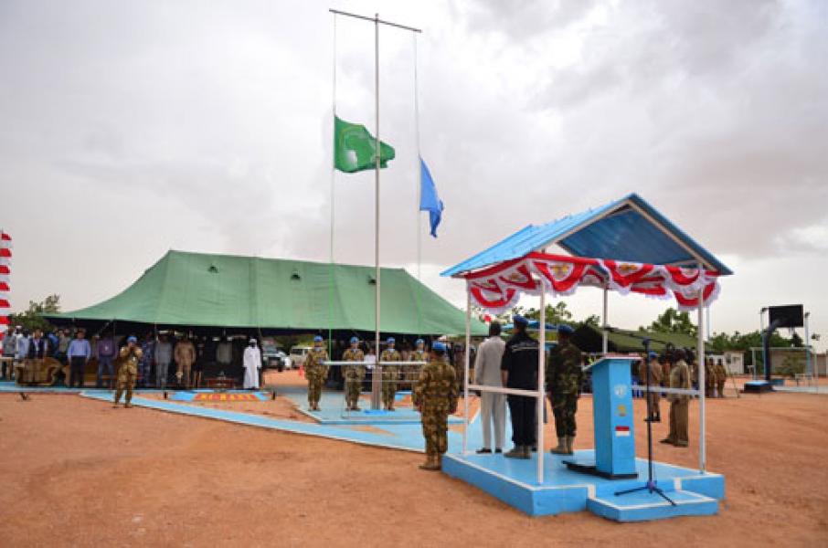 Satgas Yon Komposit TNI Konga XXXV-D/UNAMID Gelar Peringatan International Peacekeepeer�s Day ke-70