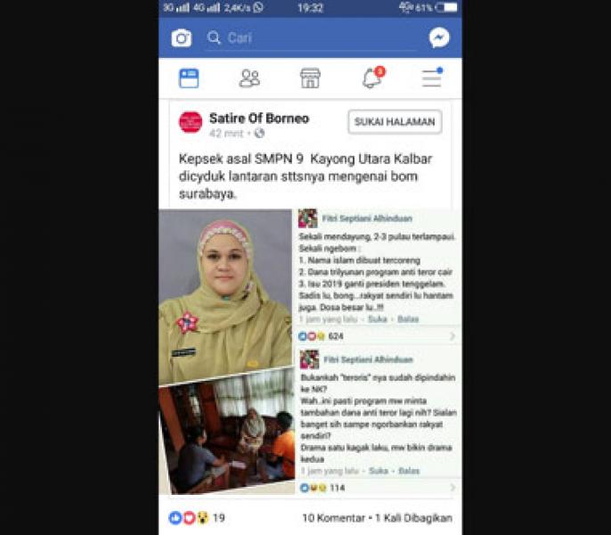 Tuduh Teror Bom Surabaya Pengalihan Isu, Netizen Cantik Diciduk Polisi