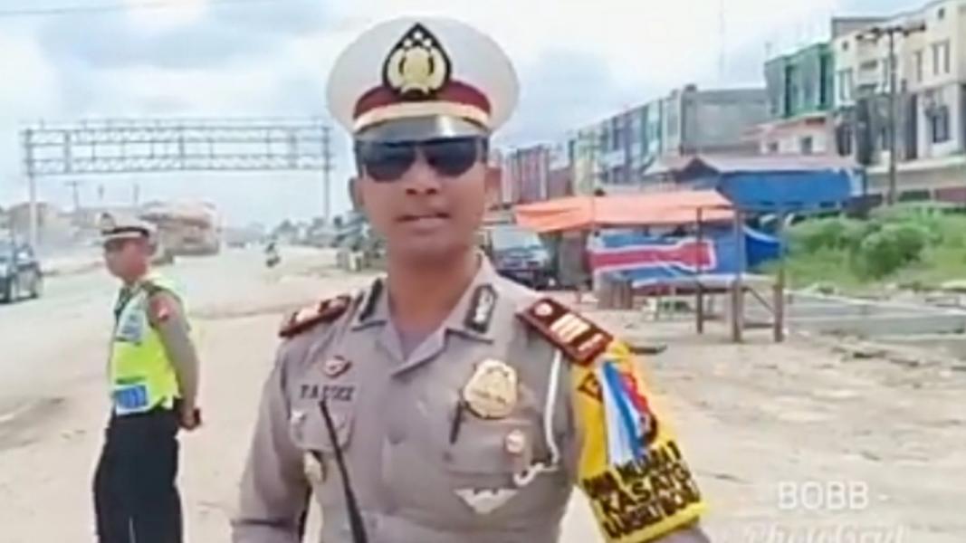 Kasat Lantas Polres Kampar Sampaikan Informasi Kondisi Jalur Lintas Barat Saat Arus Mudik Lebaran
