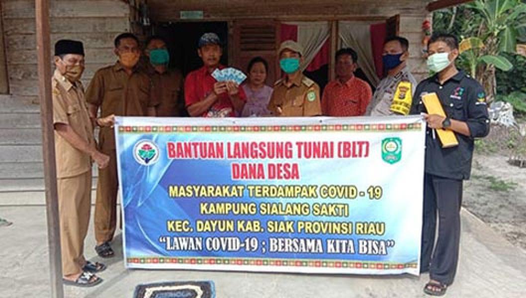 24 KK Kampung Sialang Sakti Terima BLT-DK Rp600 Ribu