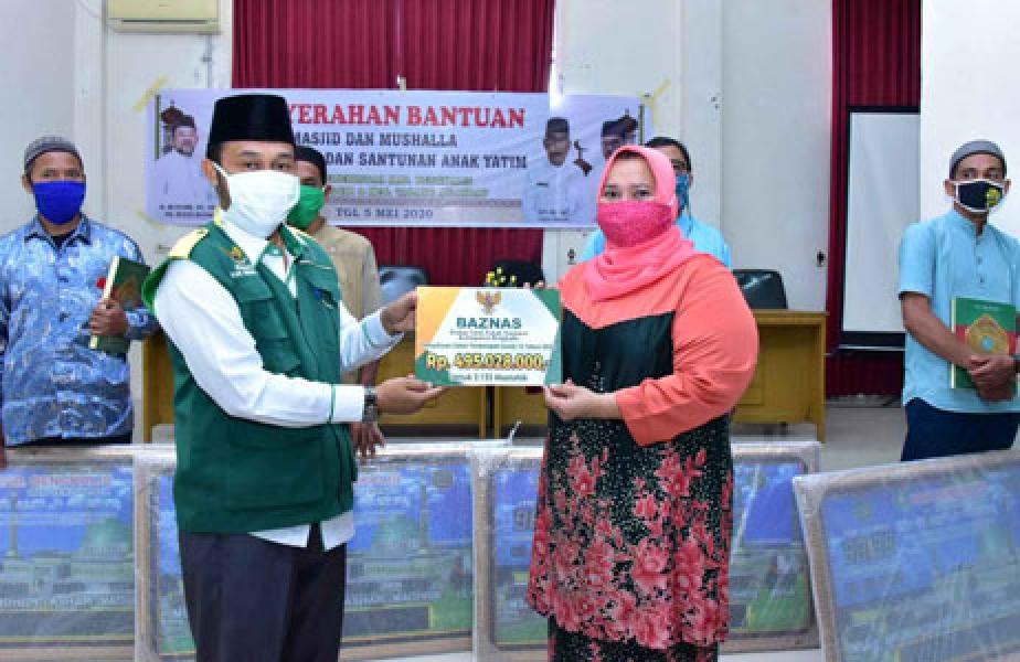 BAZNAS Bengkalis Salurkan Zakat Rp495 juta Untuk 2.133 Mustahik Terdampak Covid 19