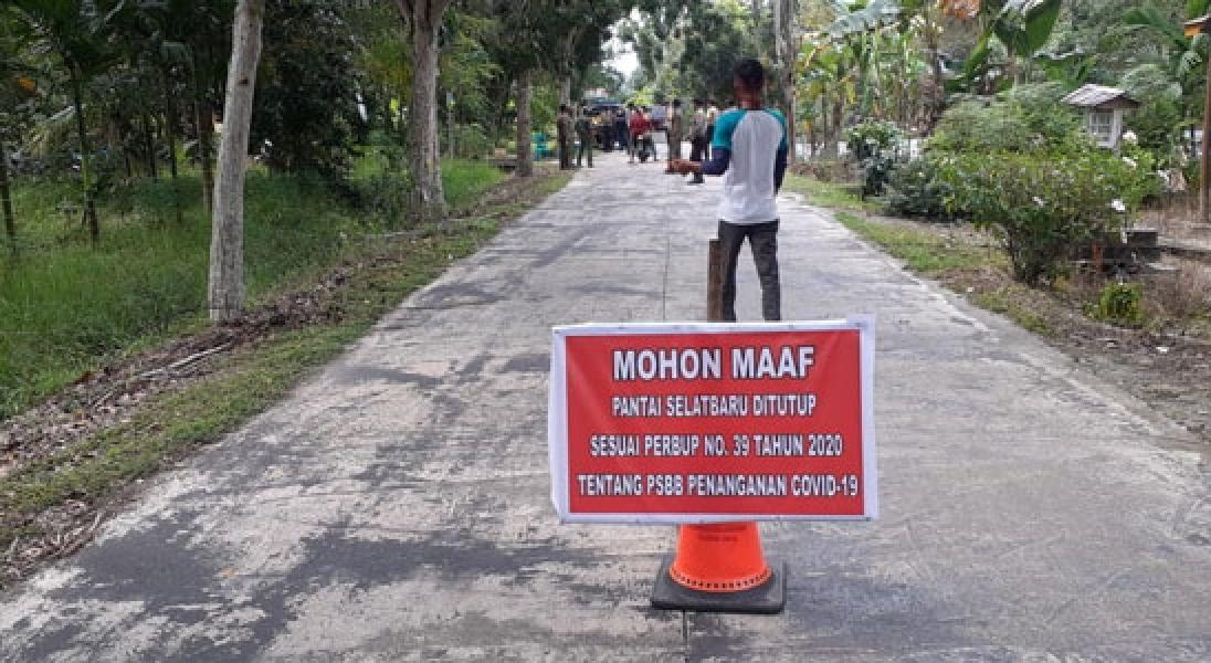 Cegah Covid-19, Akses ke Pantai Selatbaru Ditutup