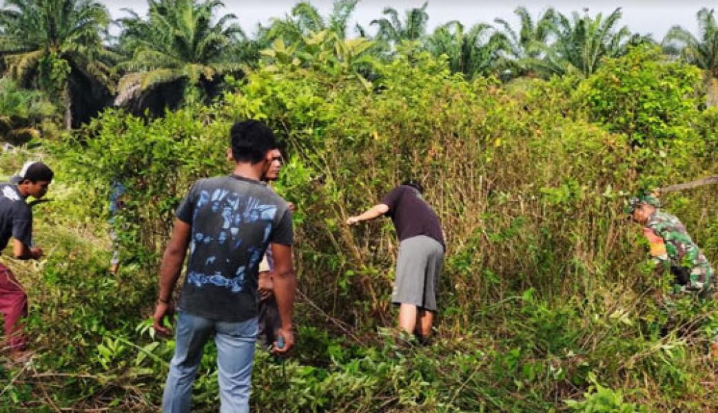 Cegah Covid 19, Koptu Dedy Nofery Samosir Bersama STM Dos Roha Desa Teluk Aur Goro