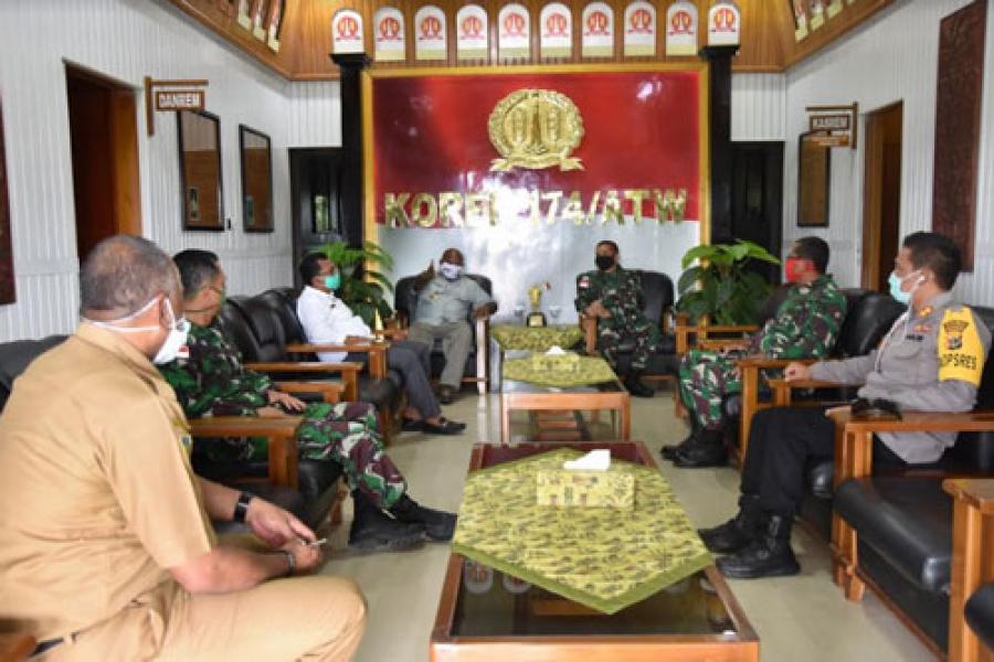 Danrem 174/ATW Terima Kunjungan Bupati Merauke