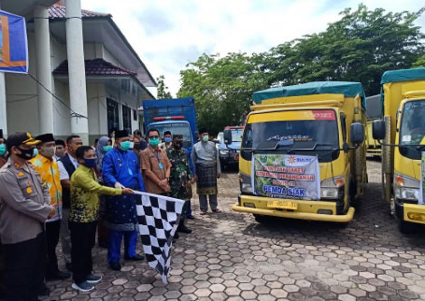 Pemkab Siak Distribusikan Paket Sembako Tahap Awal untuk 5 Kecamatan