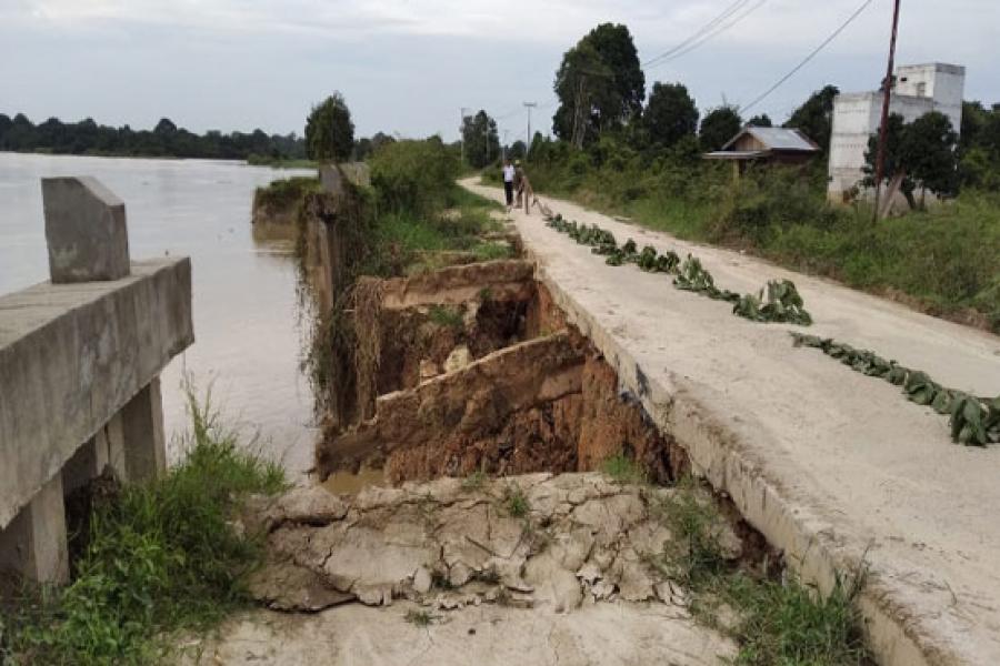 Ambruk, LSM Desak Kejati Riau Tahan Dua Tersangka Proyek Turap Danau Tajwid Pelalawan