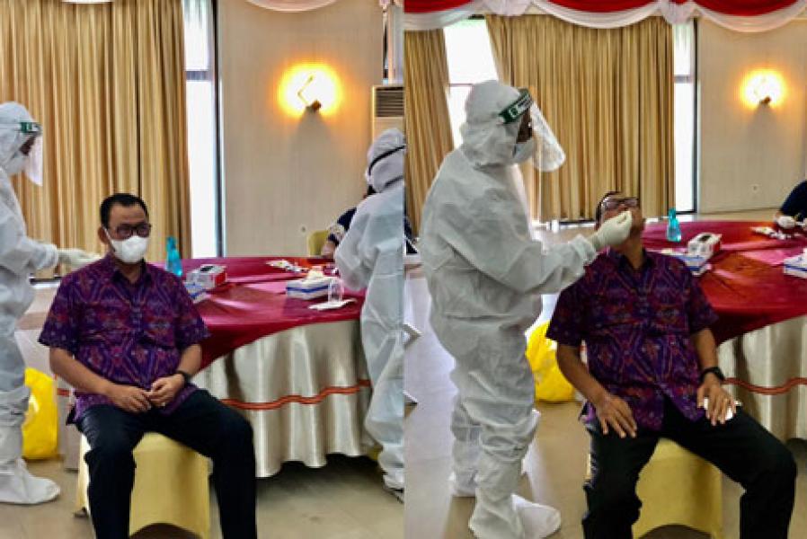 Bupati Suyatno Jalani Test Swab Untuk Hadiri Kunker Presiden ke Riau