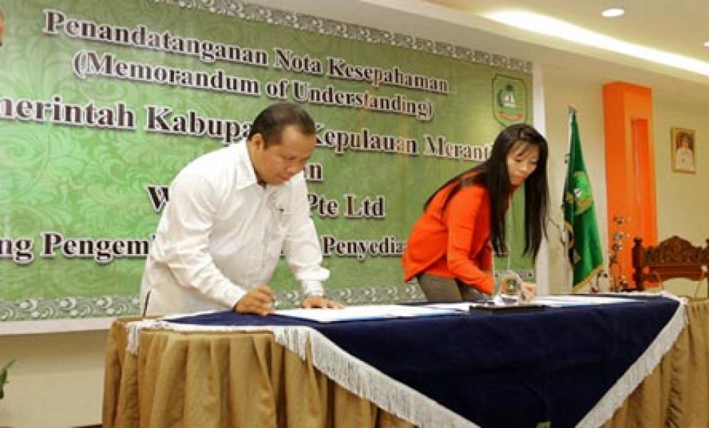 Atasi Air Bersih, Bupati datangkan Investor Singapura