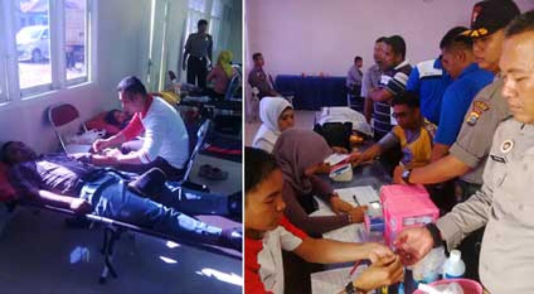 HUT Bhayangkara Ke-68, Polres Kampar Gelar Berbagai Kegiatan Sosial