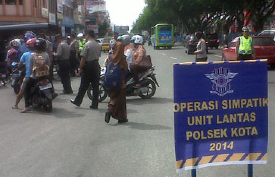 Ops Simpatik Polsek Kota, 22 Kendaraan Kena Tilang