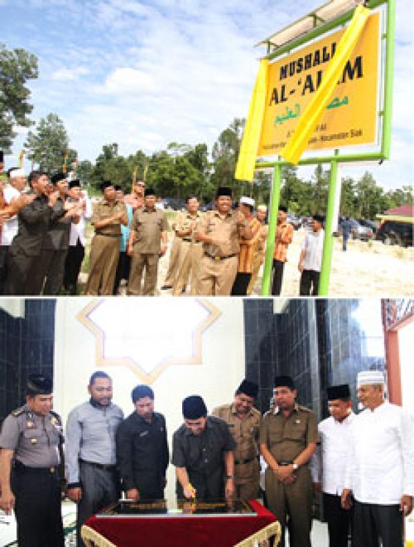 Resmikan Mushalla, Syamsuar Maju Jadi Imam