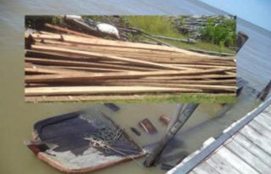 Sat Polair Bengkalis Amankan Kapal Bermuatan 1 Tan Kayu Illegal