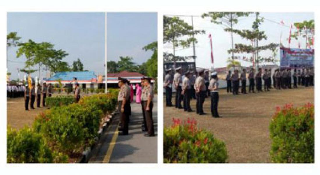 36 Personil Polres Pelalawan Naik Pangkat