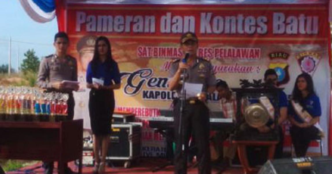 Kapolres Luncurkan Batu Akik Solar Ajo Pelalawan