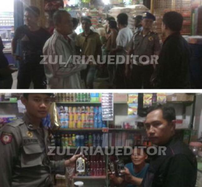 Kapolres Pelalawan Pimpin Giat Cipkon, Ratusan Botol Miras Diamankan