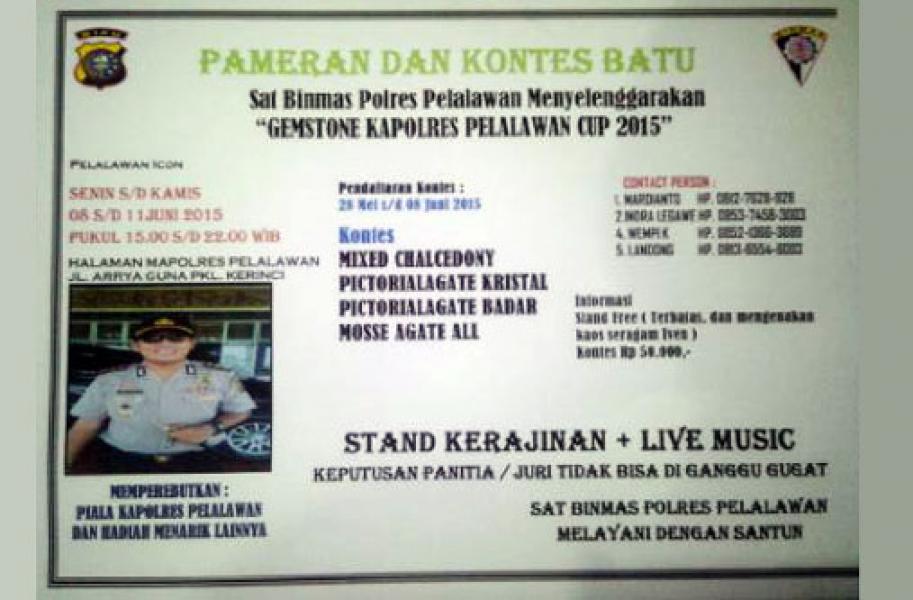 Polres Pelalawan Gelar Pameran dan Kontes Batu Akik