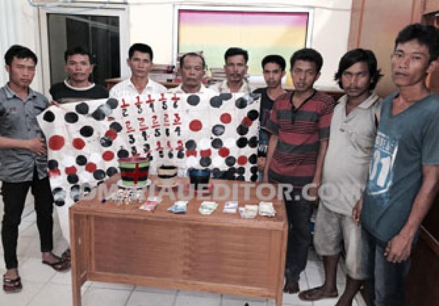 Polres Rohil Tangkap Sembilan Pemain Dadu Guncang