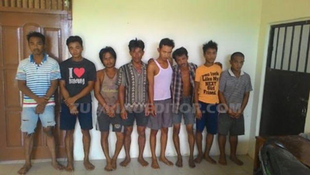 Polsek Kerumutan Bekuk 8 Pelaku Judi dan Narkoba