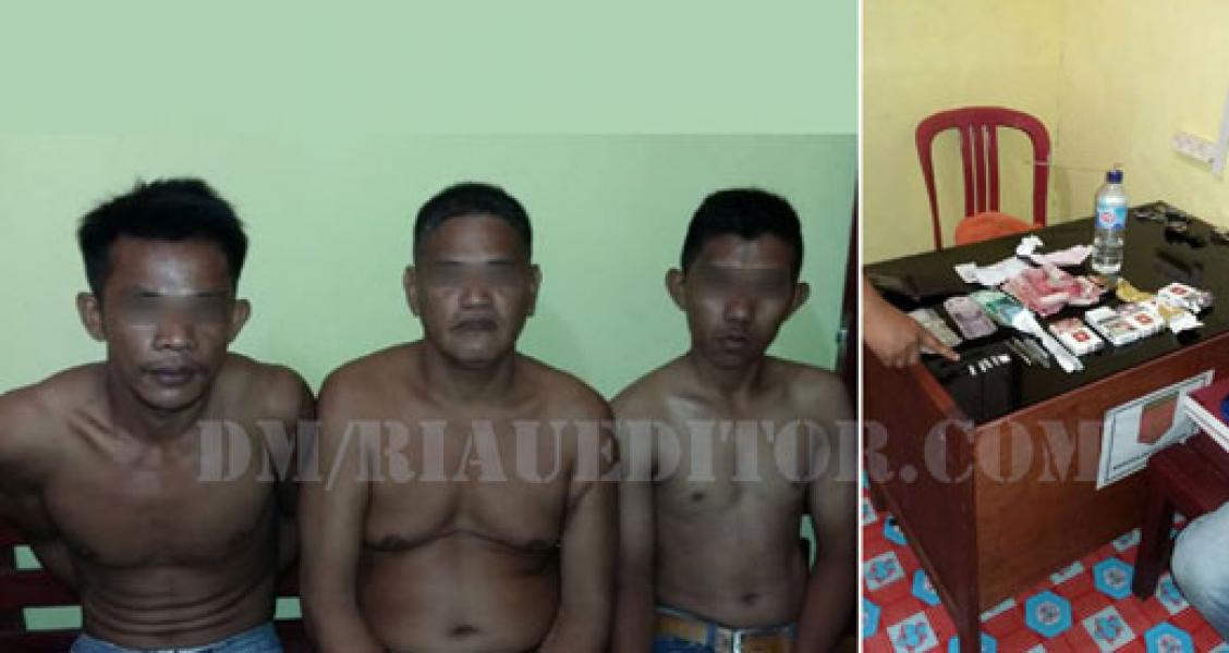 Polsek Pelangiran Ringkus Tiga Tersangka Narkoba