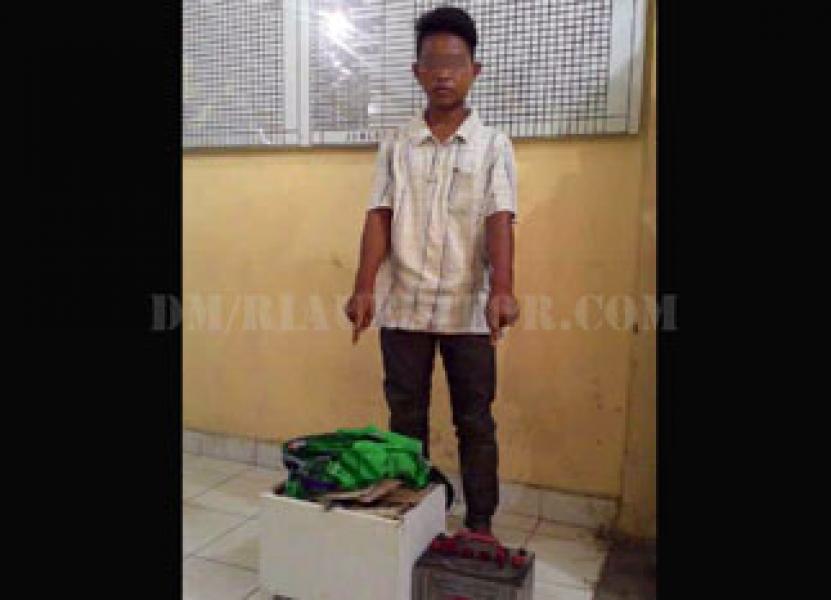 Polsek Pranap Amankan Remaja Maling Kotak Infaq
