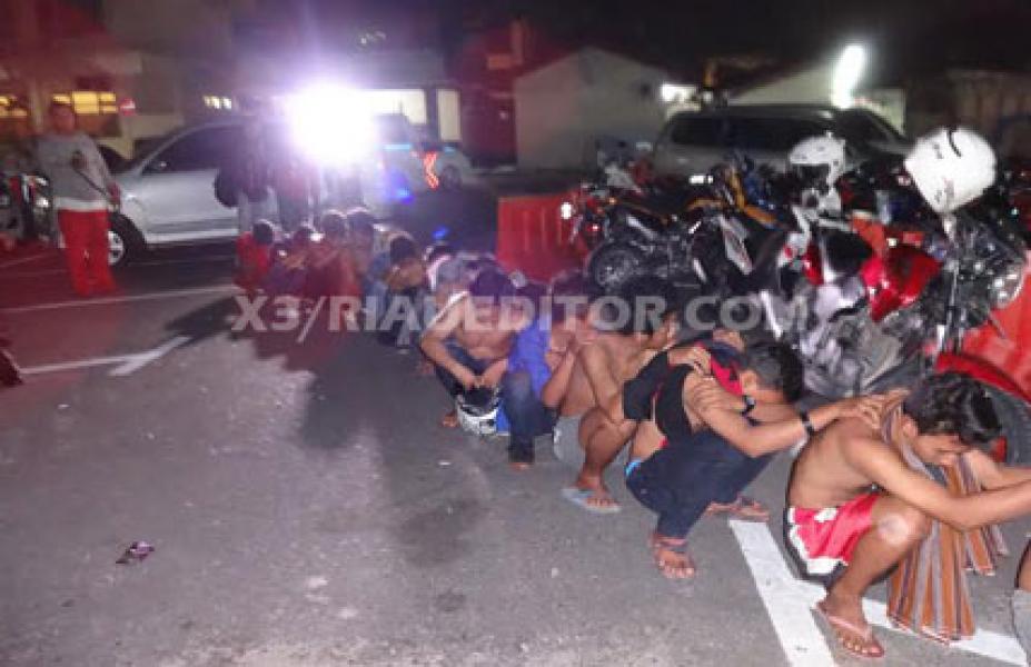 Satlantas Polresta Pekanbaru Amankan 27 Sepeda Motor Pembalap Liar