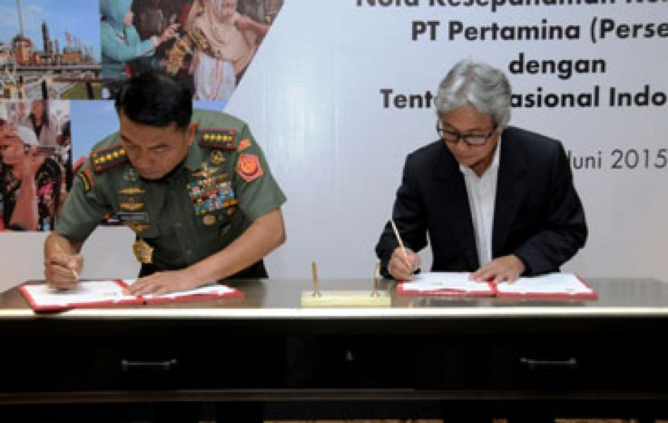 TNI Perpanjang MoU dengan PT Pertamina