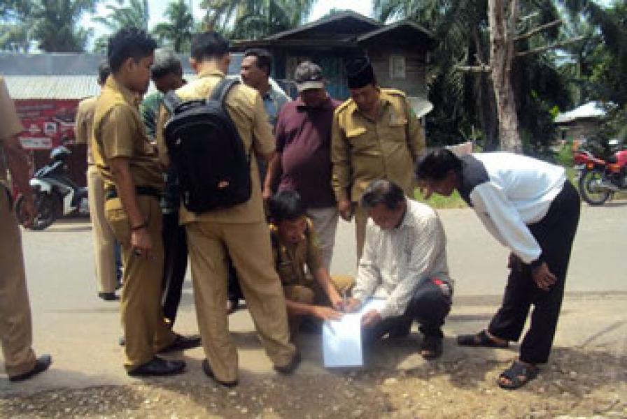 Tim Survey Pemekaran Kecamatan Bangko Raya Tentukan Tapal Batas Kepenghuluan