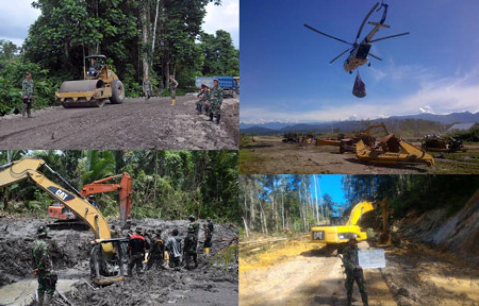 394 Prajurit TNI AD Bangun Jalan di Provinsi Papua