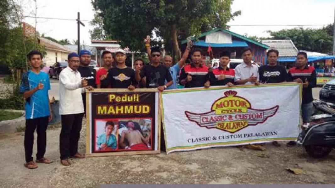 ARC Pelalawan Galang Dana Buat Mahmud yang Kritis Pasca Dibakar OTK