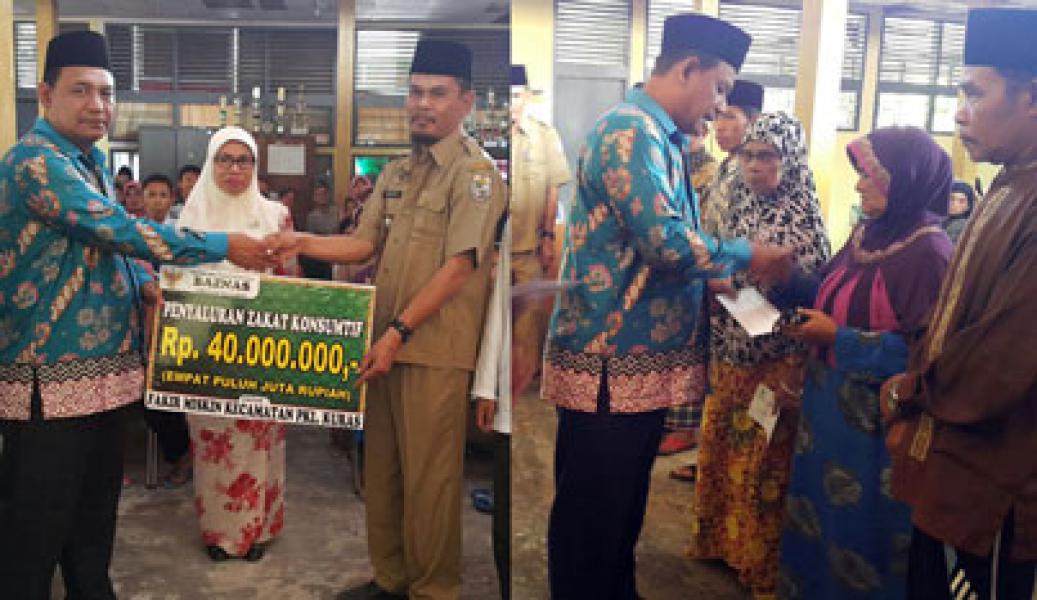 Baznas Pelalawan Kembali Salurkan Zakat di Tiga Kecamatan