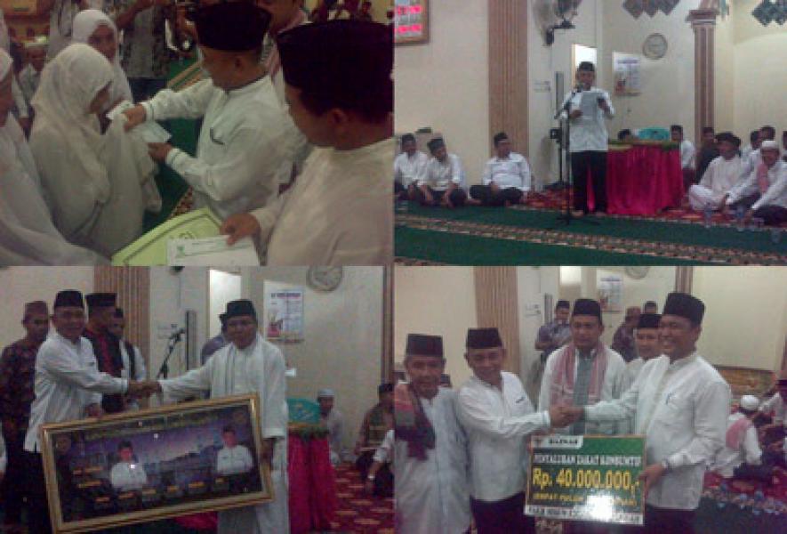 Bupati HM Harris Tutup Safari Ramadhan di Masjid Raya Nurul Islam Langgam