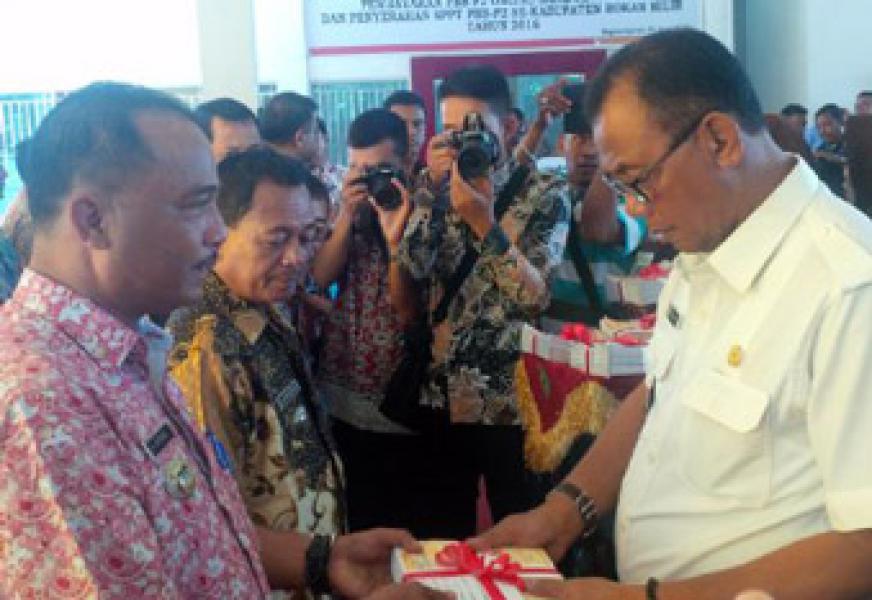 Bupati Rohil Resmikan Kerjasama Sistim Pembayaran PBB-P2 Online dengan BRK