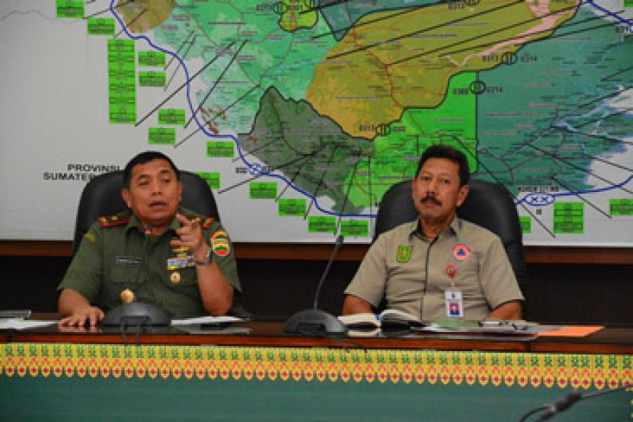 Danrem 031/Wirabima Pimpin Rapat Persiapan Penanganan Karhutla Untuk 9 Provinsi