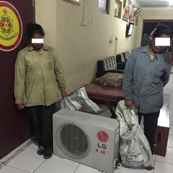 Dua IRT di Pekanbaru Kedapatan Curi Out Door AC