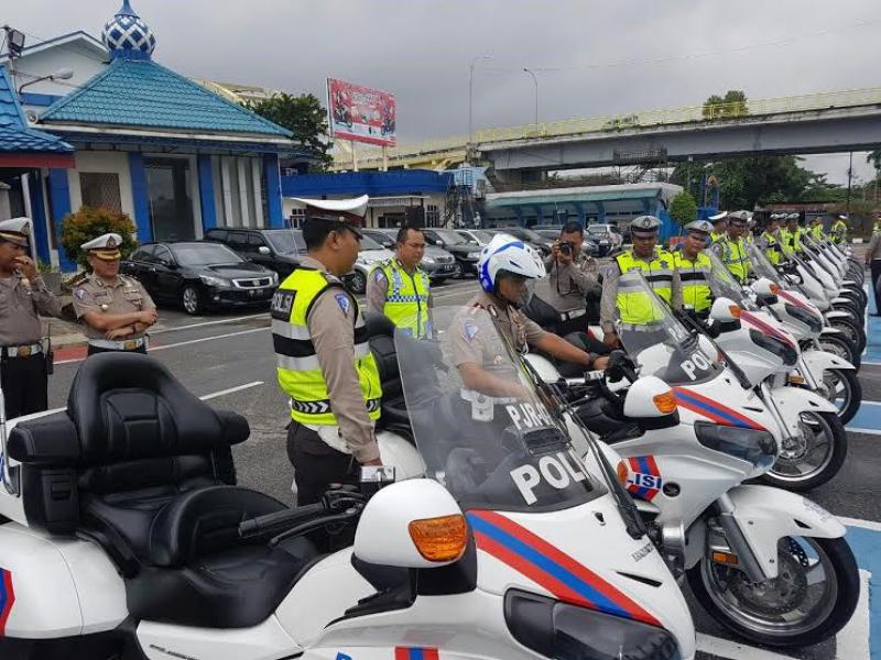 Jelang Operasi Ramadaniya, Ditlantas Polda Riau Gelar Apel Kesiapan Sarpras Pendukung Operasi