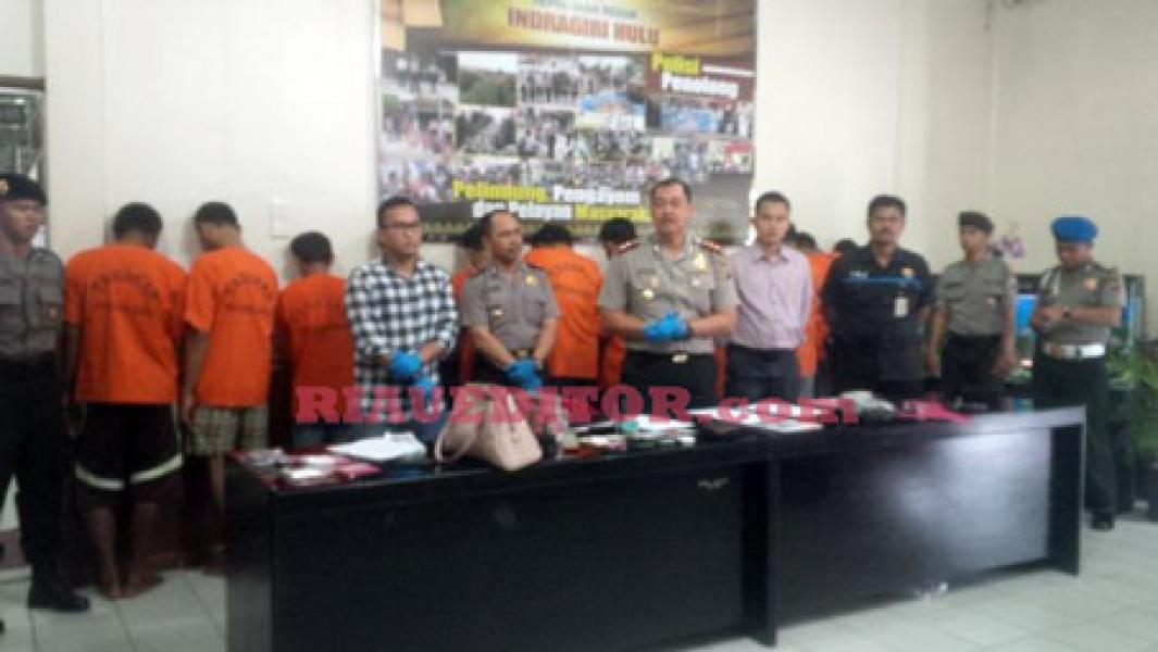 Jelang Ramadhan Polres Inhu Tangkap Sejumlah Pelaku Kejahatan