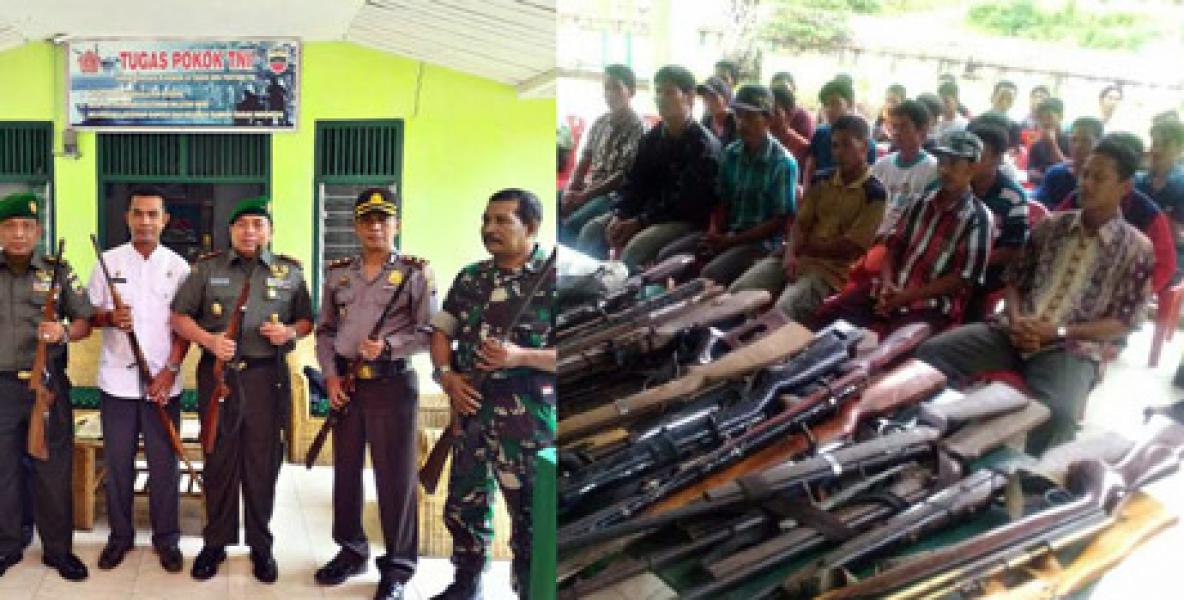Korem 031/Wirabima Terima 33 Pucuk Senjata Api Rakitan