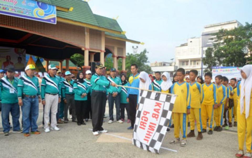O2SN dan FLS2N Tingkat Kabupaten Inhil 2016 Resmi Dibuka Bupati HM Wardan