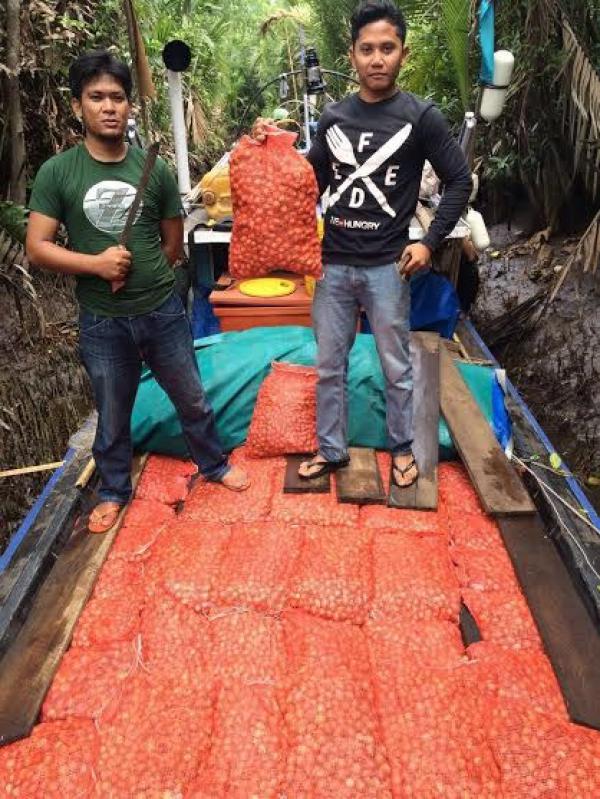Polres Bengkalis Amankan 3 Ton Bawang Merah Seludupan