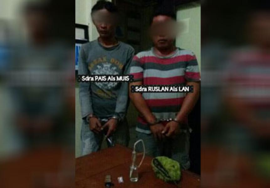 Polsek Lirik Amankan Dua Orang Warga Pemilik Sabu