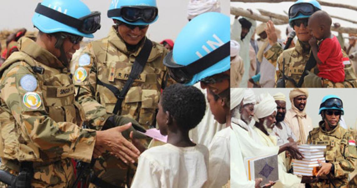 Prajurit TNI Gunakan Pendekatan Psikologi Bagi Anak-Anak Korban Konflik di Darfur