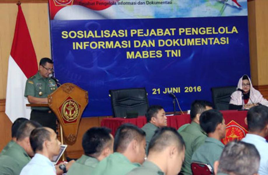 Puspen TNI Gelar Sosialisasi PPID di Mabes TNI