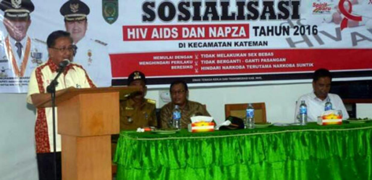 Wabup Inhil Buka Sosialisasi Penularan HIV AIDS dan Napza di PT Pulau Sambu