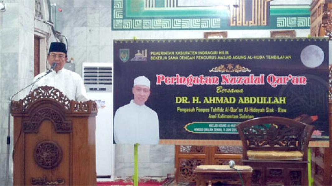 Bupati HM Wardan Hadiri Peringatan Nuzulul Quran Di Masjid Agung Al-Huda