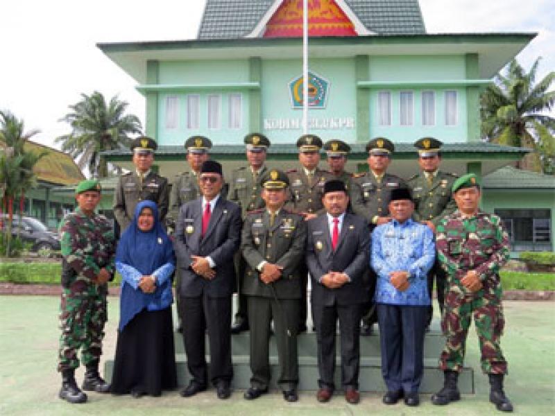Dandim 0313/Kpr Terima Kunjungan Dan Silahturahmi Bupati Dan Wakil Bupati Kampar