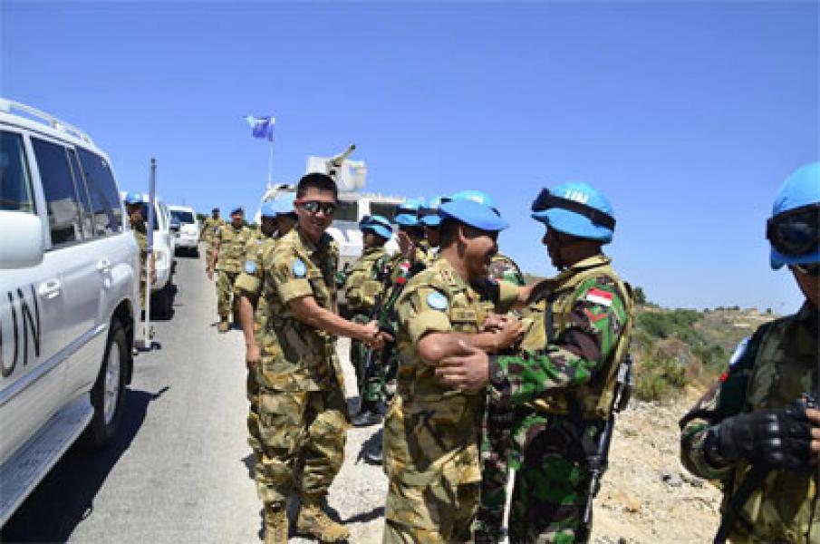 Komandan Indobatt XXIII-K Silaturahmi Dengan Prajurit di Perbatasan Blue Line Israel dan Lebanon  