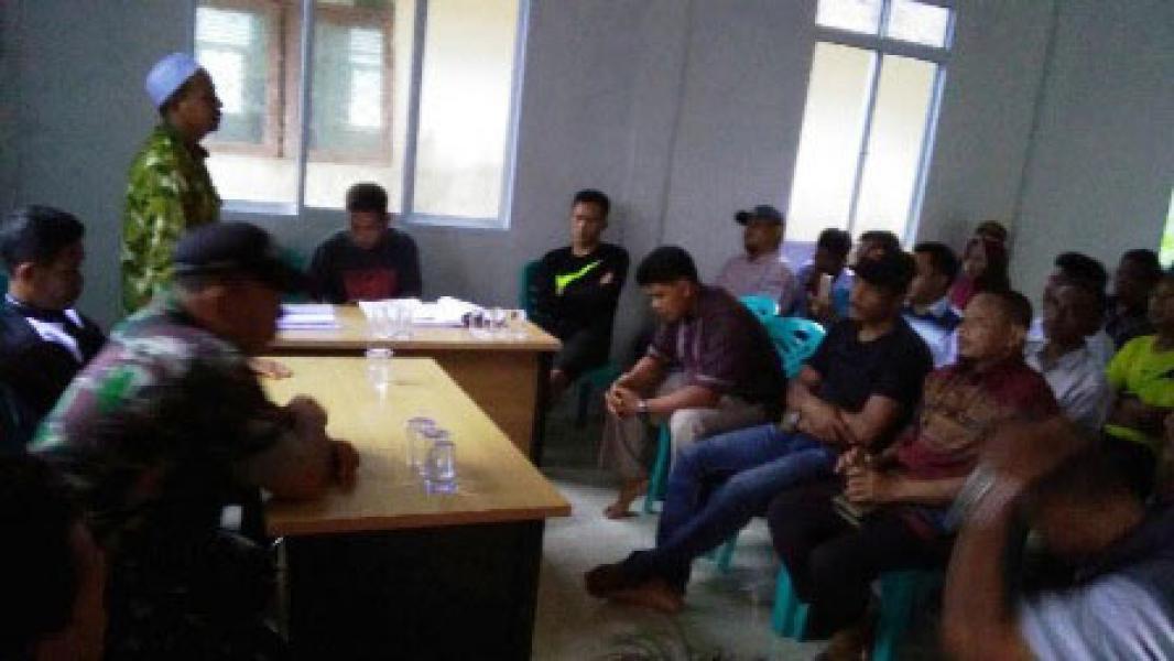 Pembentukan Panitia Pilkades, Ini Pesan Babinsa Desa Penjuru Koramil 06/Kateman