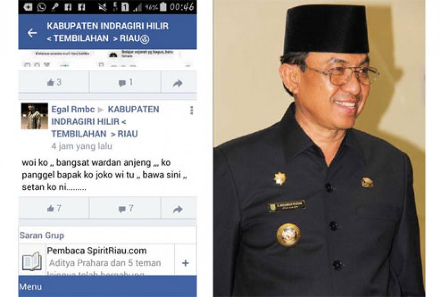 Terkait Pelecehannya Dirinya di Facebook, Ini Tanggapan Bupati Inhil HM Wardan